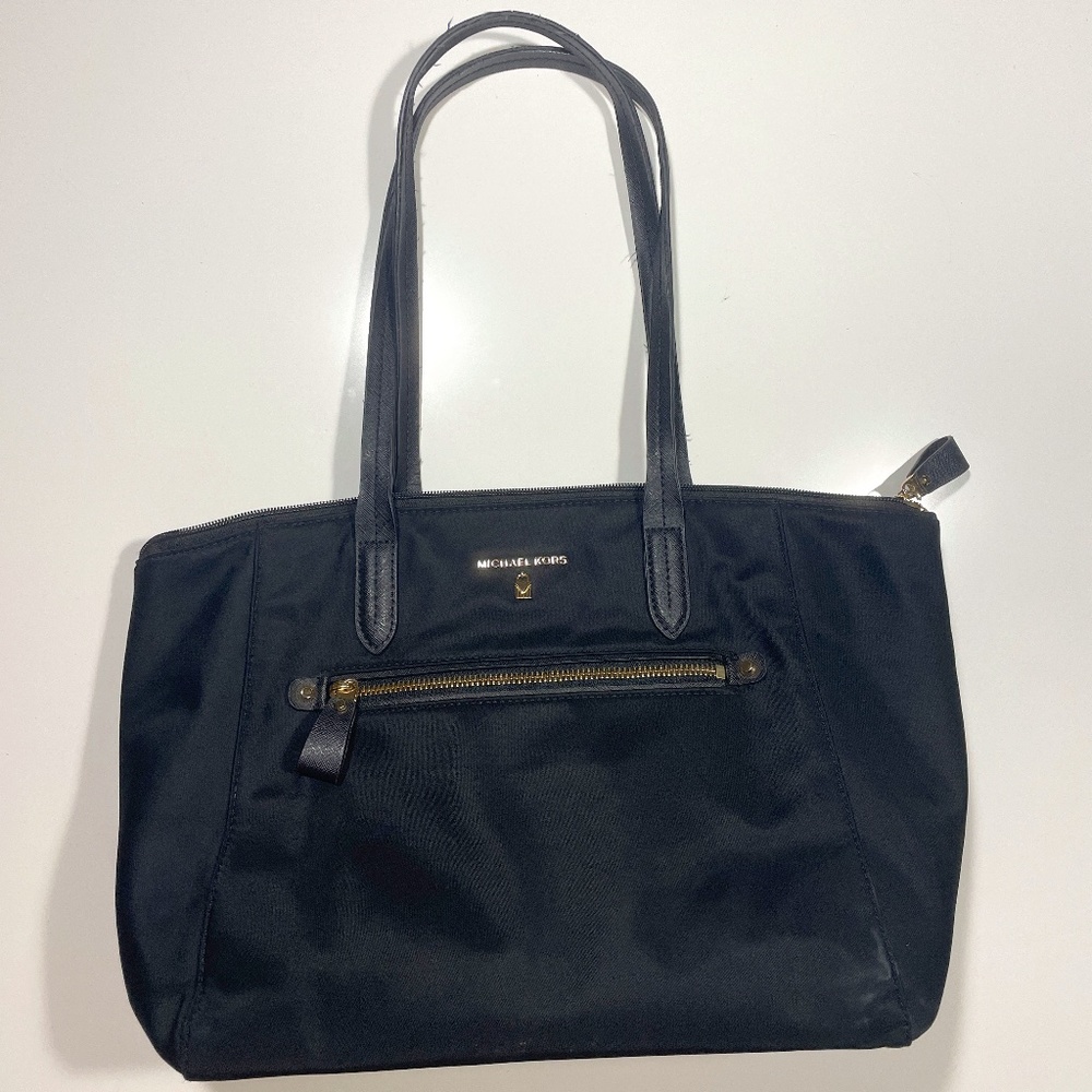 MICHAEL KORS Nylon Leather-Trimmed Tote